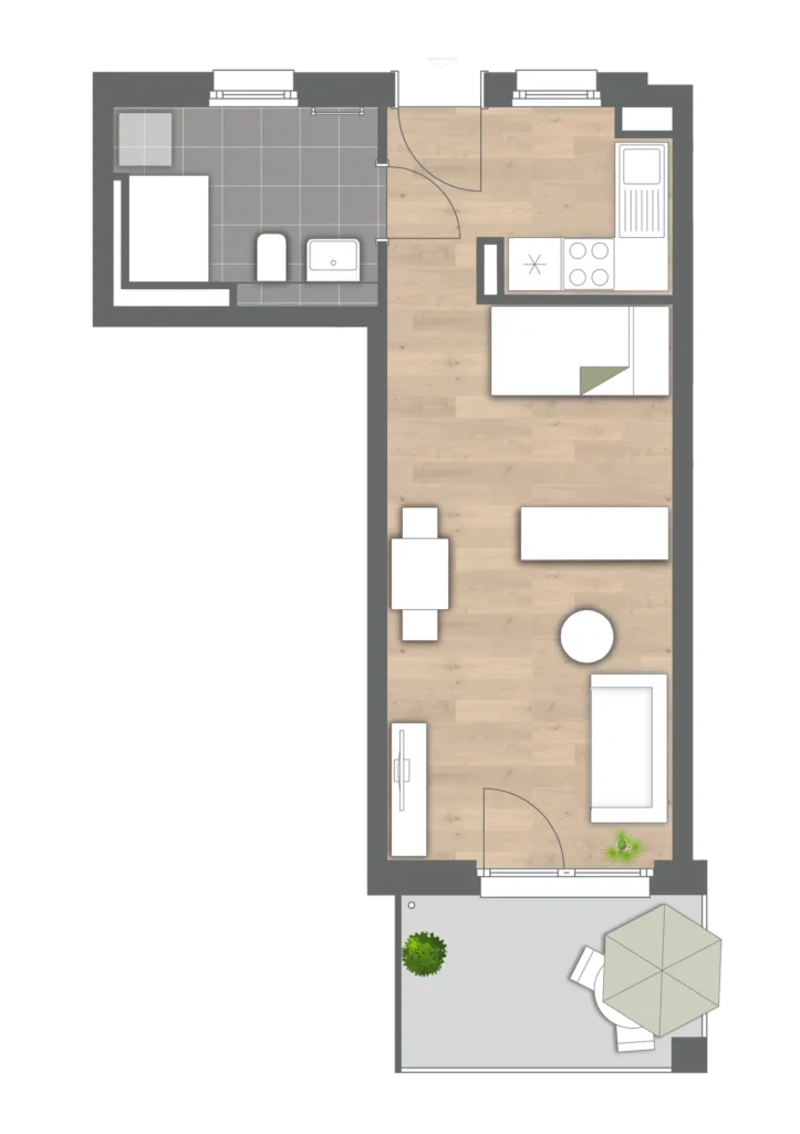 Grundriss Wohnung 3111