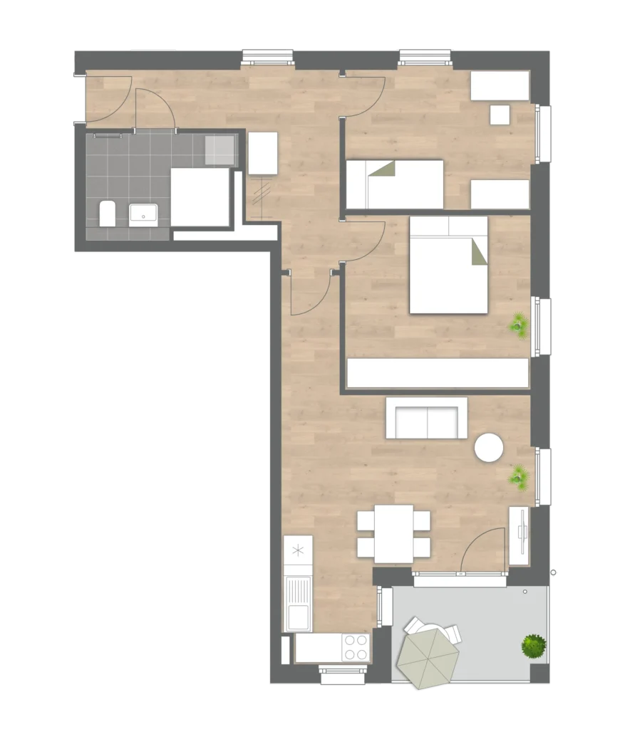 Grundriss Wohnung 3305