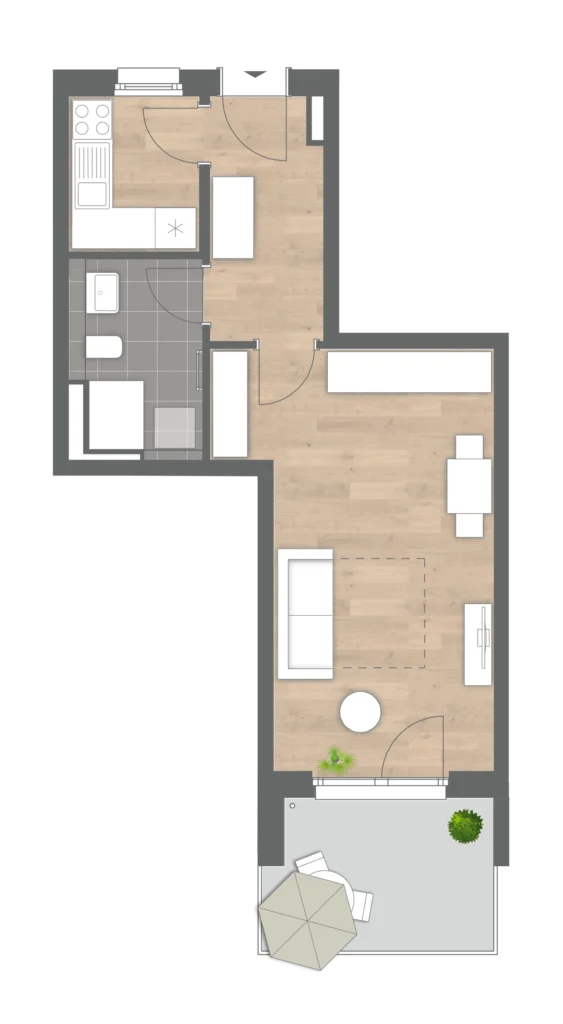 Grundriss Wohnung 3220