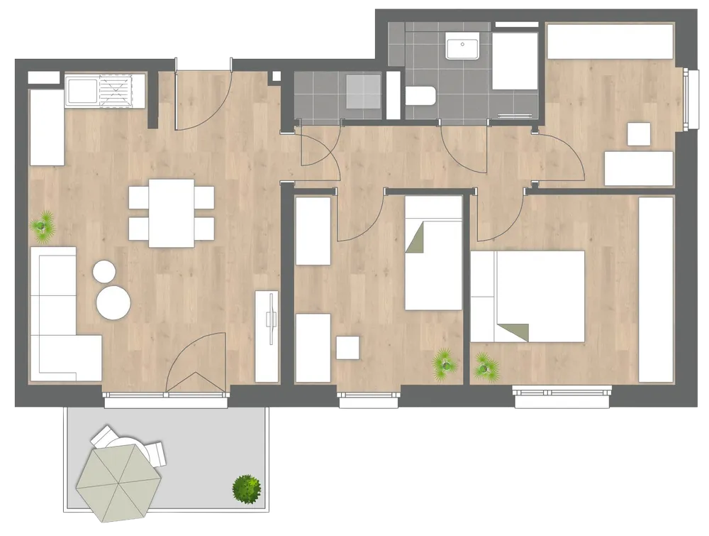 Grundriss Wohnung 3637